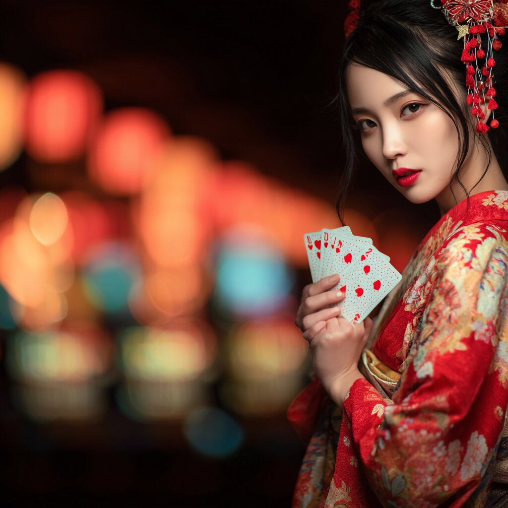 Beautiful Vietnamese woman purchasing phone cards for gaming